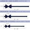 Bow Tie House Boys Classic Pre-Tied Bow Tie Formal Solid Tuxedo (Medium, Navy Blue) view 4