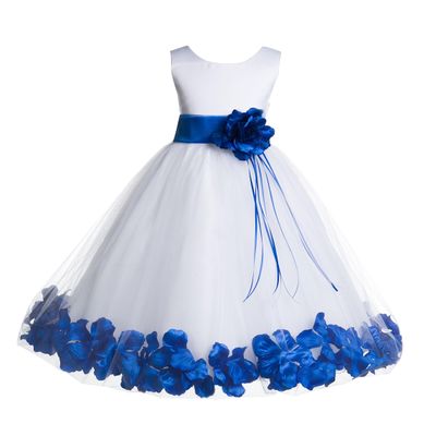 ekidsbridal Rose Petals White Flower Girl Dresses Pageant Dress Baptism Dress 007ss 14