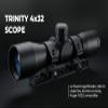 Trinity 4x32 Hunting Scope Rangefinder Reticle with Base Mount Rings Adapter for Ruger 10/22 Model Black. view 2