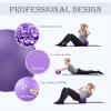 Soft Pilates Ball 9 Inch, Ideal Small Exercise Ball Between Knee Squeeze for Physical Therapy Yoga Core Medicine Abs Pt Bouncy, Mini Rubber Fitball Barre Workout Equipment for Women Men Kid Toddler view 3