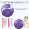 Soft Pilates Ball 9 Inch, Ideal Small Exercise Ball Between Knee Squeeze for Physical Therapy Yoga Core Medicine Abs Pt Bouncy, Mini Rubber Fitball Barre Workout Equipment for Women Men Kid Toddler view 4