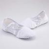 missfiona Women Canvas Ballet Slippers Dance Shoes Adult Practice Yoga Flat Belly Shoes(6, White Band) view 4