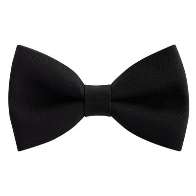 Bow Tie House Men's Classic Pre-Tied Bow Tie Formal Solid Tuxedo (Large, Black)