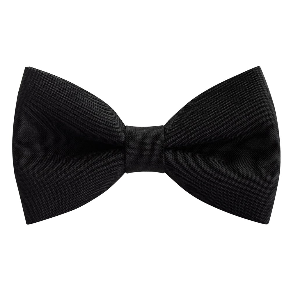 Bow Tie House Men's Classic Pre-Tied Bow Tie Formal Solid Tuxedo (Large, Black)