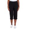 Alfred Dunner Womens Allure Clam Digger Capri Black Size 16 view 3