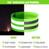 Gejoy 16 Pieces Reflective Bands Reflector Bands for Wrist, Arm, Ankle, Leg, High Visibility Reflective Gear Safety Reflector Tape Straps for Night Walking, Cycling and Running (Green) view 3