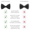 Bow Tie House Boys Classic Pre-Tied Bow Tie Formal Solid Tuxedo (Medium, Black) view 3