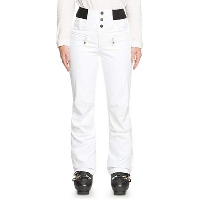 Roxy Rising High Shell Snowboard Pant Womens, White, X-Large