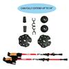 2 Pcs Trekking Poles,Aluminum Lightweight Collapsible Hiking Poles for Women,Walking Sticks for Hiking Carbon Fiber(Red) view 2