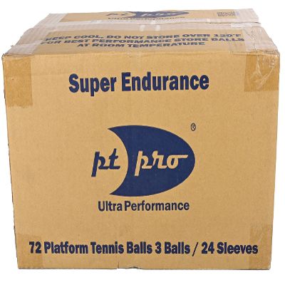 PT Pro Ultra Dura Platform Tennis Balls - New! Winter 72 Ball Case