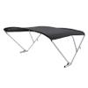 SureShade Power Pontoon Bimini Top - Clear Anodized Frame, Black Fabric view 1