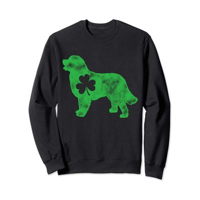 Bernese Mountain Dog St Patricks Day Women Men Shamrock Gift Sweatshirt