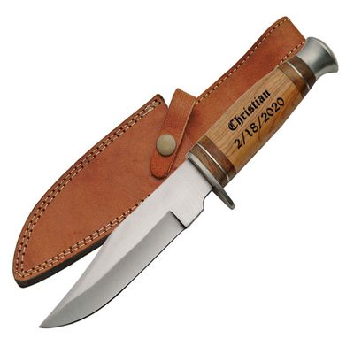 GIFTS INFINITY Customized Engraved Fix Blade Knife - Groomsmen Wedding Party Monogrammed (203358-OW)