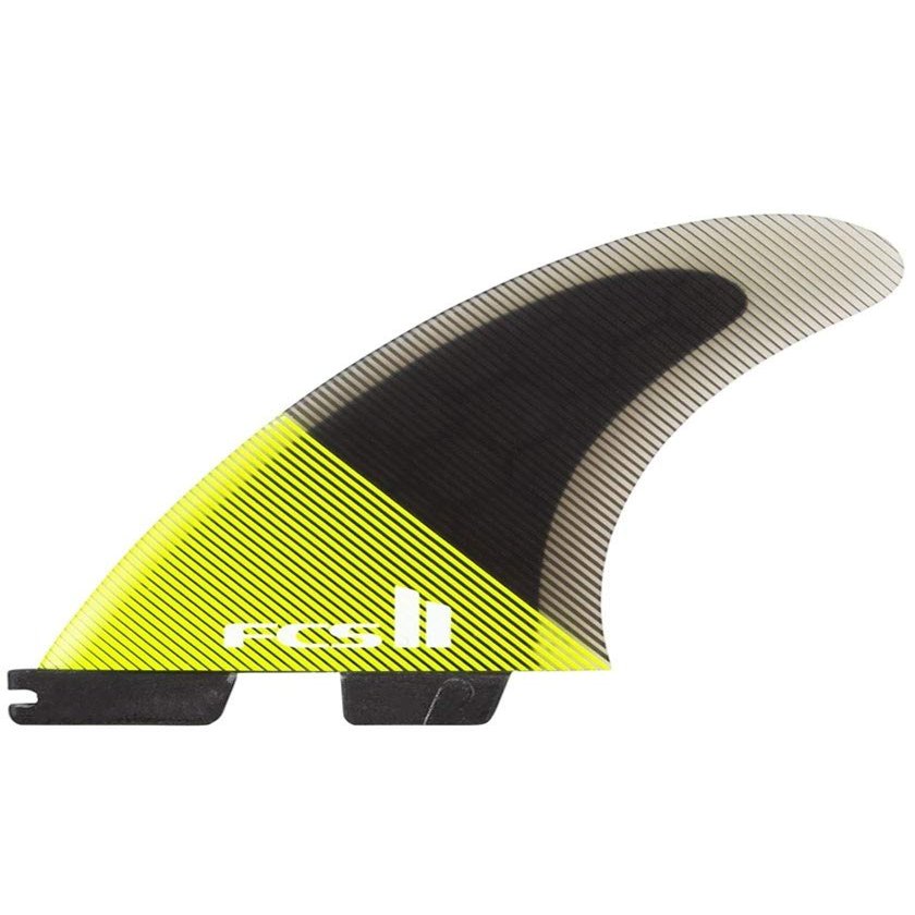 FCS II Carver Performance Core Tri Surfboard Fins - Medium/Acid Black