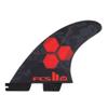 FCS II Al Merrick Thruster Surfboard Fin Set  PC Construction for Speed, Drive & Power, Ideal for Steep Hollow Waves (Red, Small) view 1