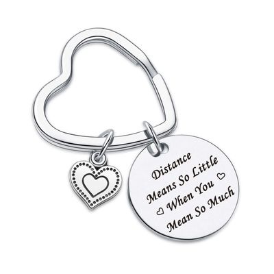 7RVZM Moving Away Gift for Boyfriend, husband, Girlfriend, Couple Keychain - Mom Mother Jewelry Friendship Gifts Leaving Gift for Best Friend bestie Gifts