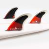 FCS II ACCELERATOR PC TRI FINS RED/BLACK view 2