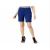 Curvy Fit Stud Trim Bermuda Shorts Bright Blue 10 view 1