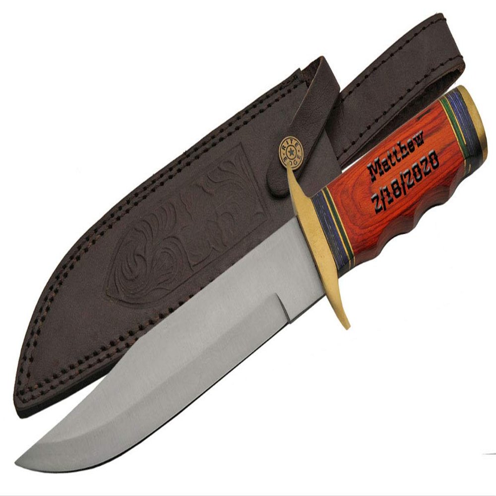 GIFTS INFINITY Customized Engraved 12" Fix Blade Knife - Groomsmen Wedding Party Monogrammed (203384)