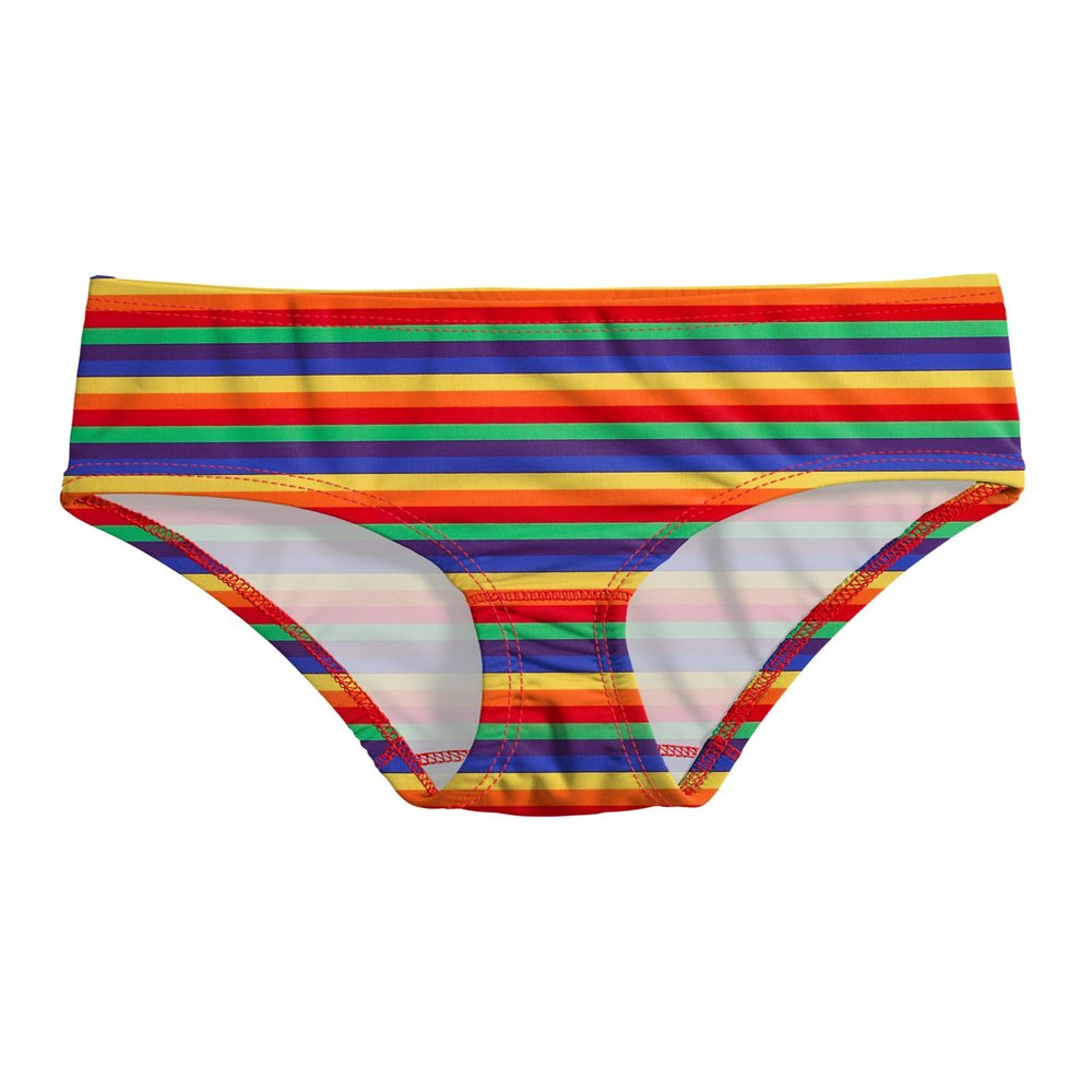 City Threads Girls Bikini Bottoms (Rainbow Print, 16)