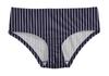 City Threads Girls Swim Brief Bottom UPF 50+ Rash Guard Bathing Suit Soft Comfortable Durable Made in USA, Marine Navy with White Stripes, 16Y view 1