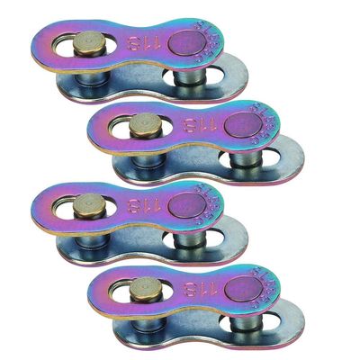 4Pair Chain Link, Keenso 11Speed Steel Chain Missing Link Connector Cycling Accessory(Silver)