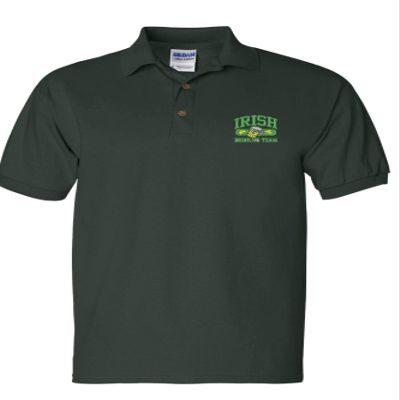 ALLNTRENDS Men's Polo T Shirt Irish Drinking Beer Embroidered St Patrick's Day (2XL, Forest Green)