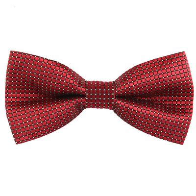 Andongnywell Trendy Bow Tie Adjustable Pre-tied Bowtie for Men Boys Adjustable Bow-ties Necktie Wedding Party (Red 1,One Size)