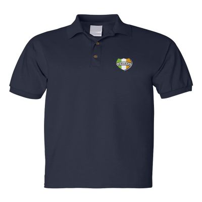 ALLNTRENDS Men's Polo T Shirt Ireland Embroidered Irish St Patricks Embroidery (XL, Navy Blue)