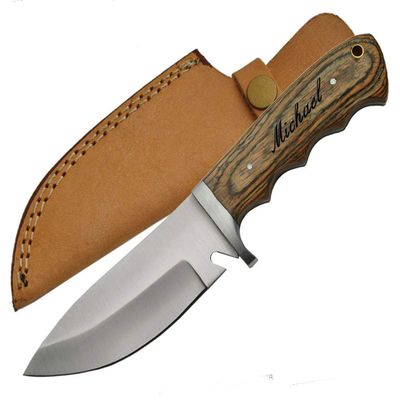 GIFTS INFINITY Customized Engraved Fix Blade Knife - Groomsmen Wedding Party Monogrammed (203359-WD)
