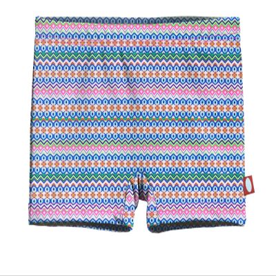 City Threads Girls Swim Boy Short Bottom UPF 50+ Comfortable Durable Soft Made in USA, Fiesta Print, 12Y