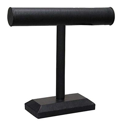 12" x 12" Tall Black Leatherette Jewelry Display T-Bar Holder