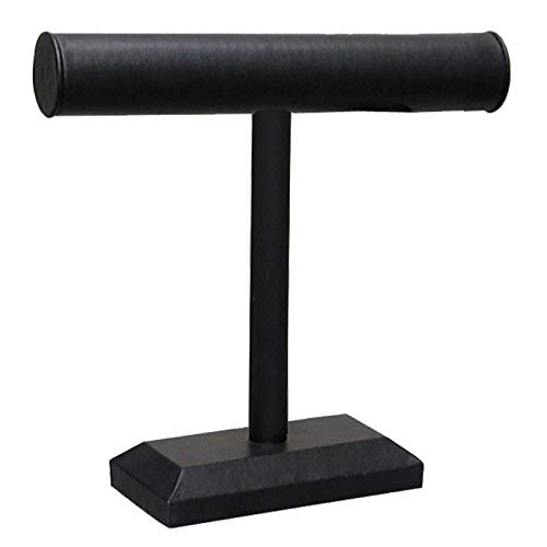 12" x 12" Tall Black Leatherette Jewelry Display T-Bar Holder