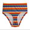 City Threads Girls Swim Brief Bottom UPF 50+ Rash Guard Bathing Suit Soft Comfortable Durable Made in USA, Rainbow Print, 14Y view 1