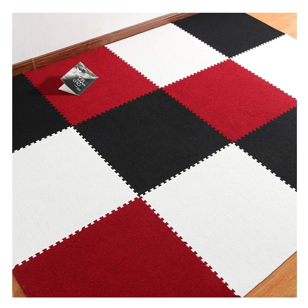 ALGFree Large Bedroom Cover Splice Puzzle Exercise Mat Non-Slip Child Cube Carpet Suede Mat, Colour Free Combination, Free Cut (Color : D, Size : 30x30x1cm-30pcs)