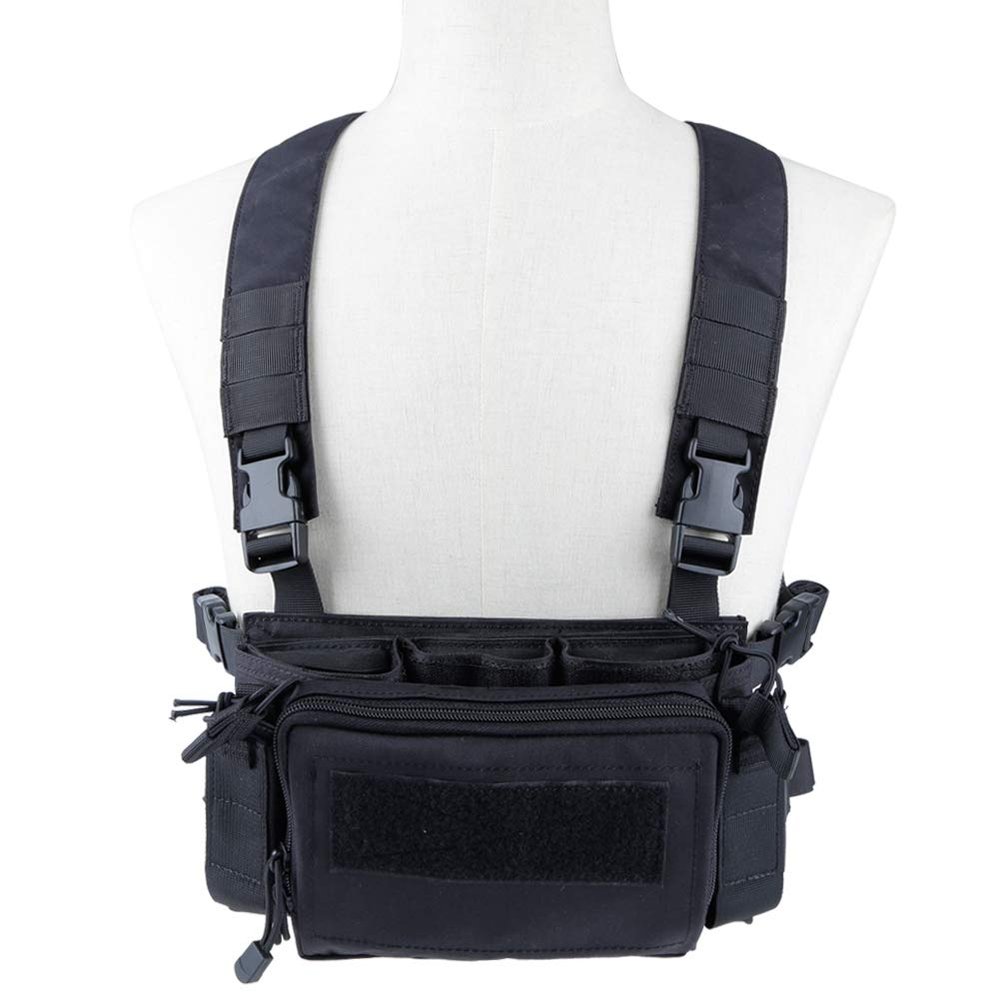 Camouflage Tactical Vest Airsoft Ammo Box Rig, and Chest Camo Downhill Tactical Vest 5.56 Inch, 0.354InchTactical Vest