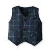 Moyikiss Studio Little Boys Tuxedos Suits Vest+Long Sleeve Shirt+Pants+Bow Tie Boy Gentleman 4Pcs Outfit (Green,100/3T) view 4