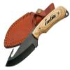Customized Engraved 6" FULL TANG GUTHOOK KNIFE WITH PAKKA WOOD HANDLE - Groomsmen Wedding Party Monogrammed (DH-8007) view 1