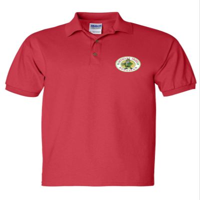 ALLNTRENDS Men's Polo T Shirt Irish Hooligan Embroidered St Patrick's Day Shirt (L, Red)