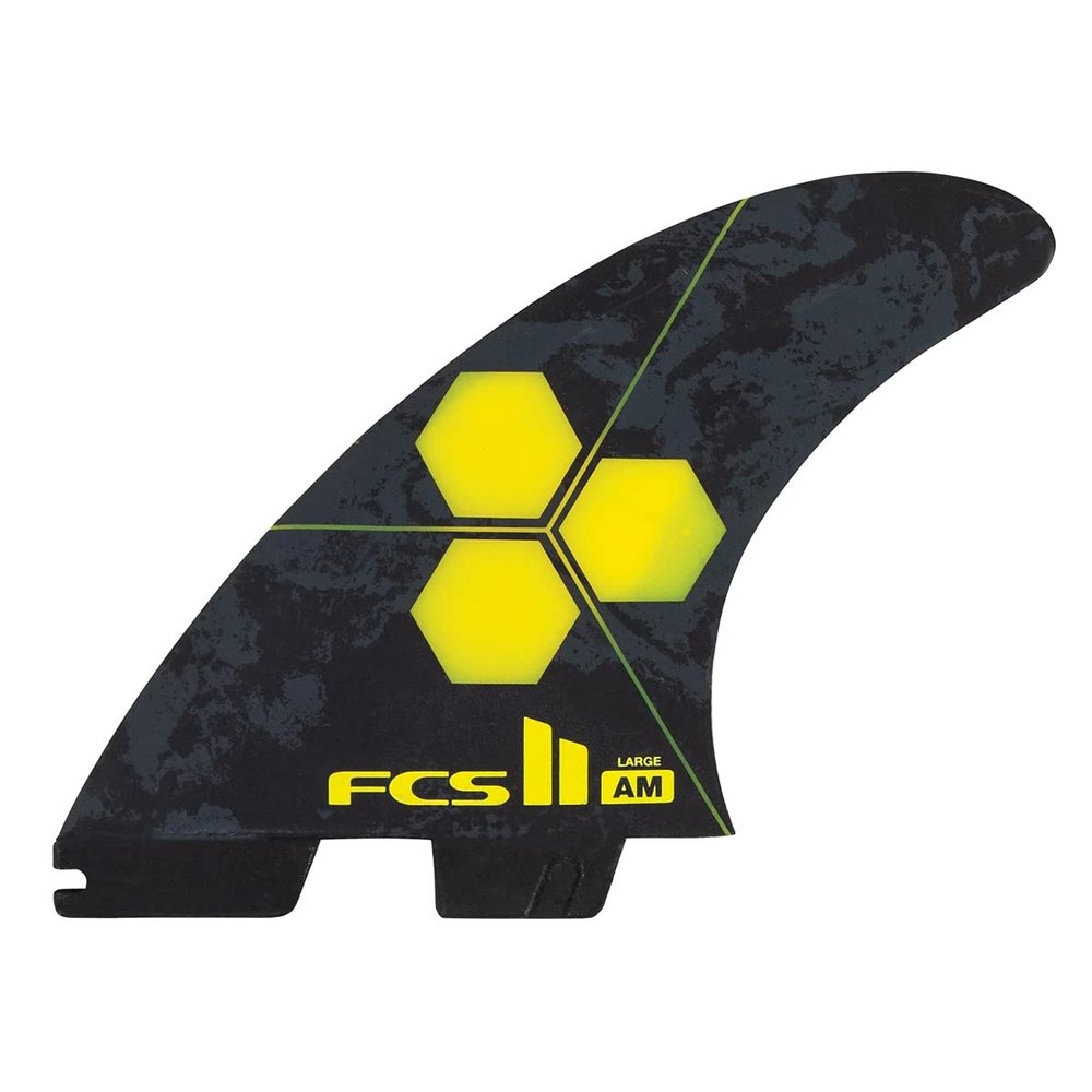 FCS II AM PC Tri Quad Fin Set in Yellow