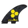 FCS II AM PC Tri Quad Fin Set in Yellow view 1