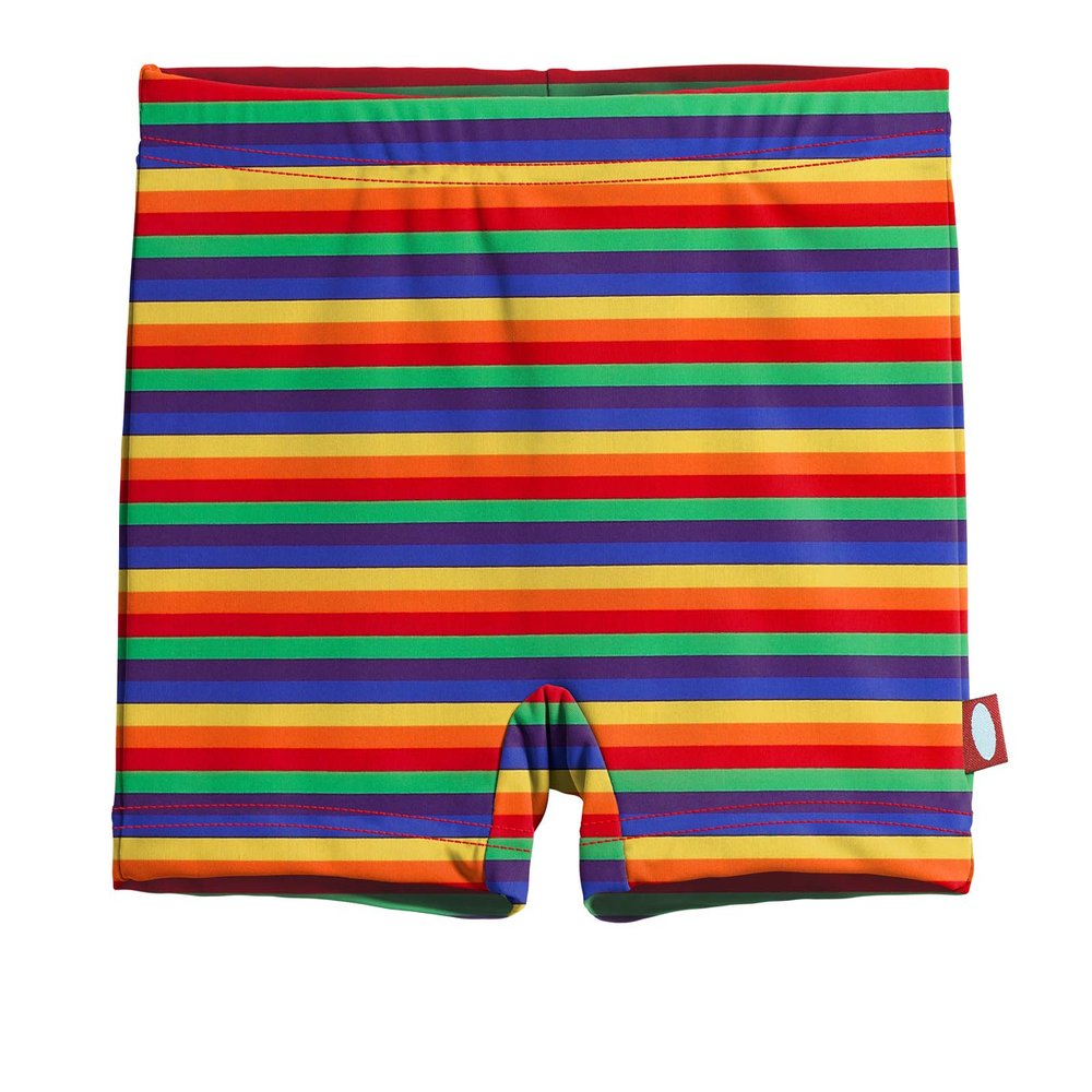 City Threads Girls Swim Boy Short Bottom UPF 50+ Comfortable Durable Soft Made in USA, Rainbow Print, 12Y