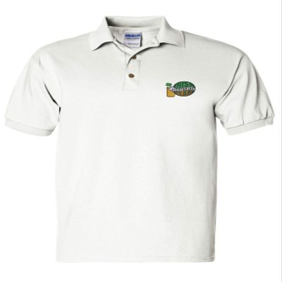 ALLNTRENDS Men's Polo T Shirt Irish Drinking Team Embroidered St Patrick's Day (M, White)