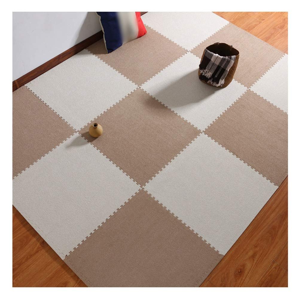 ALGFree Large Bedroom Cover Splice Puzzle Exercise Mat Non-Slip Child Cube Carpet Suede Mat, Colour Free Combination, Free Cut (Color : A, Size : 30x30x1cm-30pcs)