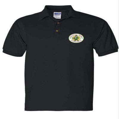 ALLNTRENDS Men's Polo T Shirt Irish Hooligan Embroidered St Patrick's Day Shirt (L, Black)
