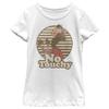 Fifth Sun Emporer's New Groove No Touchy Girl's Solid Crew Tee, White, Small view 1