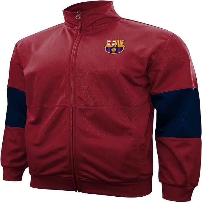 Icon Sports Men FC Barcelona Officially Licensed Zipper Soccer Jacket EX-Large 001