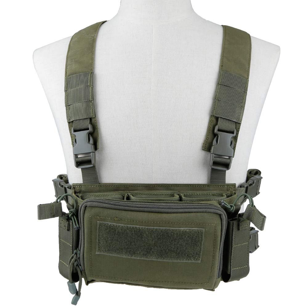 Camouflage Tactical Vest Airsoft Ammo Box Rig, and Chest Camo Downhill Tactical Vest 5.56 Inch, 0.354InchTactical Vest