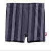 City Threads Girls Swim Shorts, UPF 50+ Swim Pants for Girls, Made in USA Swimsuit Shorts (Marine Navy w/White Stripes, 12) view 1