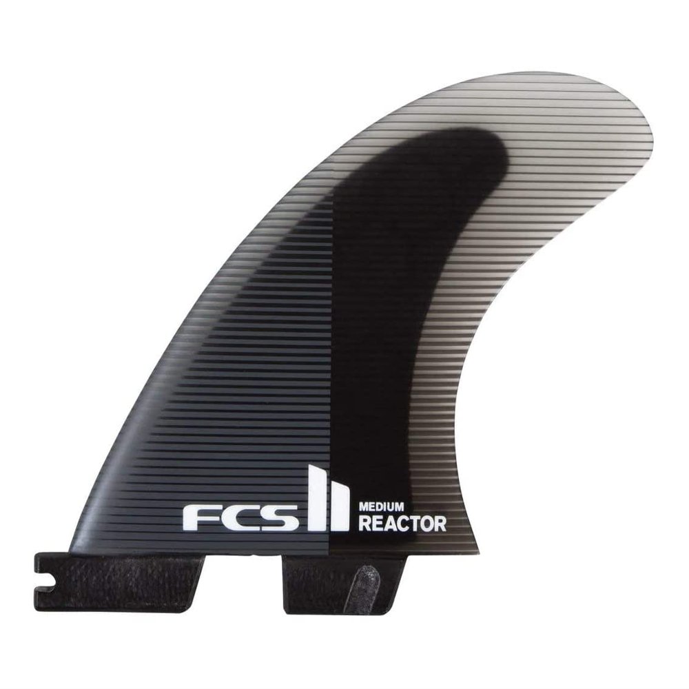 FCS II Reactor Performance Core Tri Surfboard Fins - Large/Charcoal